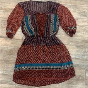 Brown patterned dress